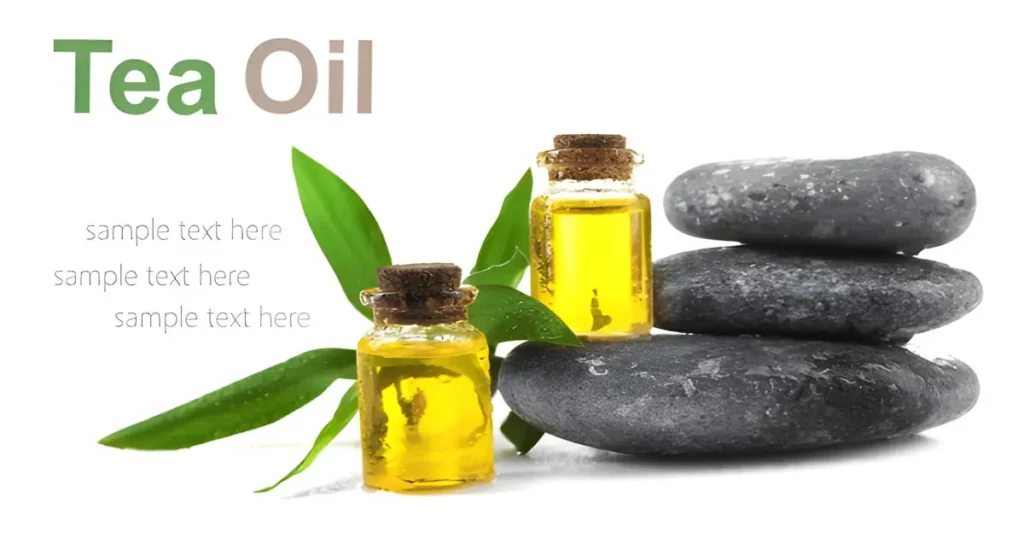 قطرات من زيت شجرة الشاي للبشرة مخلوطة بزيت الجوجوبا لتخفيف آمن وفعال