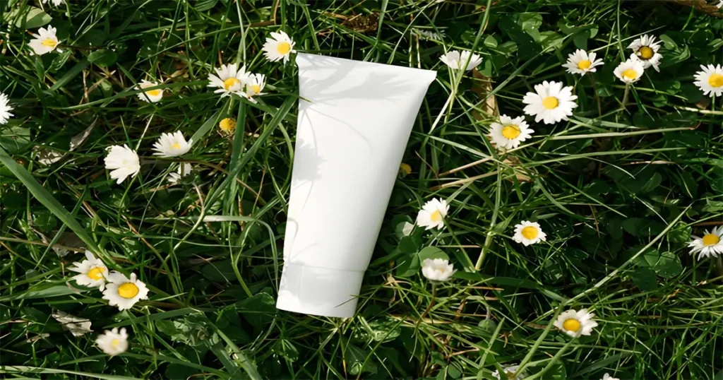 مقارنة مرئية بين واقي شمس عضوي والمنتجات التقليدية